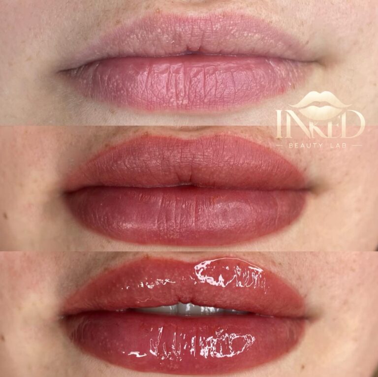 Lip blush permanent makeup result Coventry — Inked Beauty Lab