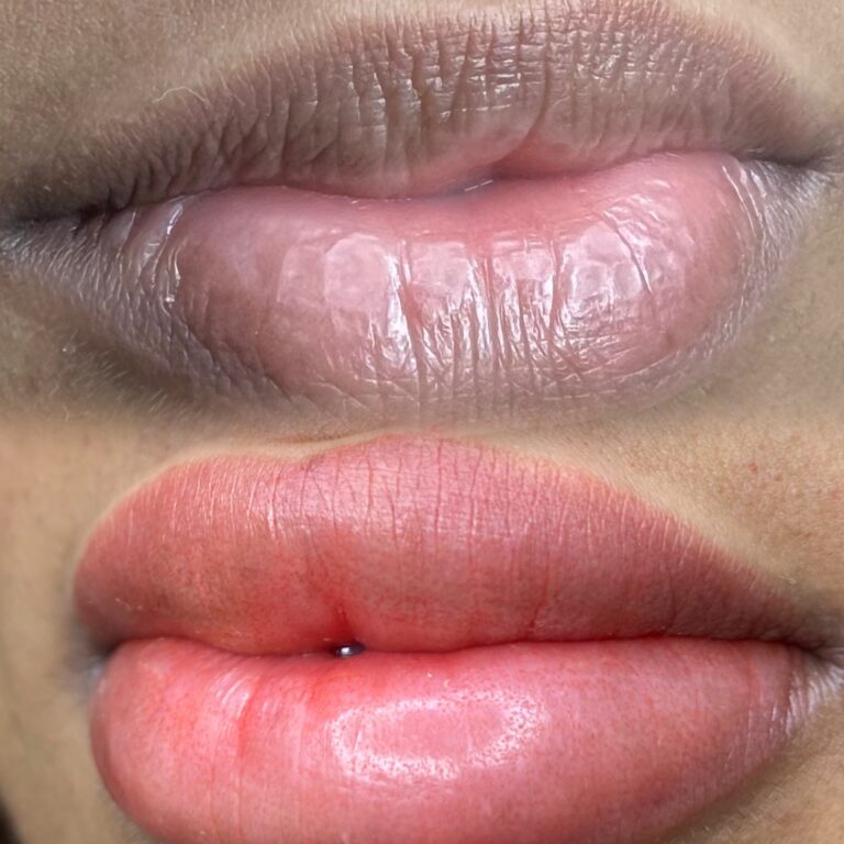 Ombre brows before and after Coventry — eyebrow shading result