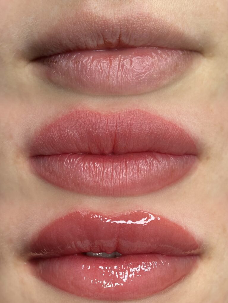Ombre brows and lip blush Coventry — permanent makeup results